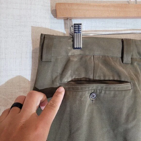 READ Tommy Bahama Silk Dress Pants Mens Act 36x30 Brown Pleated Relaxed Trousers - Picture 13 of 13